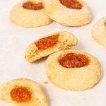 Pumpkin thumbprint cookies.